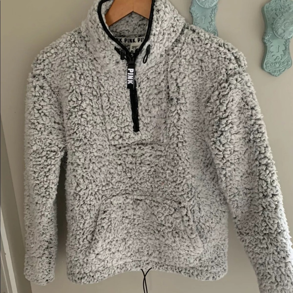 VICTORIA’S SECRET SHERPA JACKET  Frosted Gray Marl